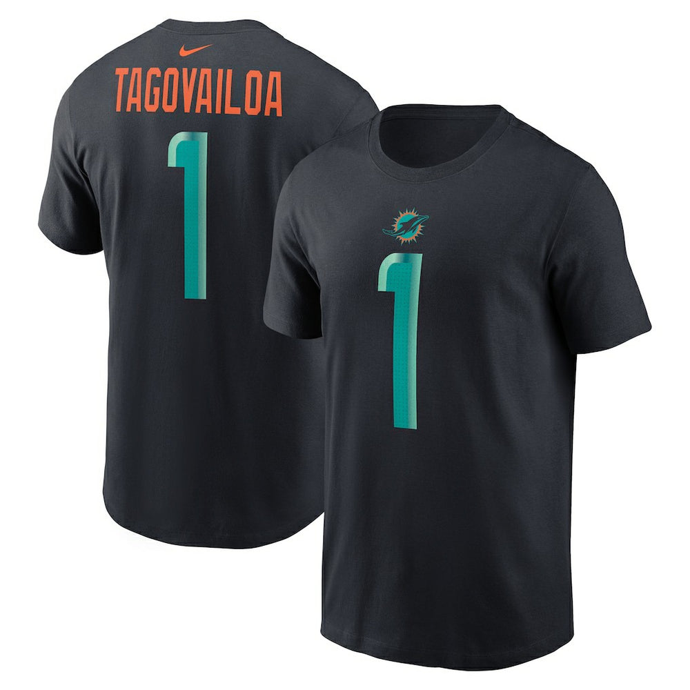 Tua Tagovailoa Miami Dolphins 2025 Rivalries Collection Player Name & Number T-Shirt Pitch Blue - Nike