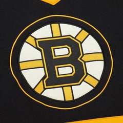 Boston Bruins Mitchell & Ness Women's Heritage Lace-Up Pullover Sweatshirt Black