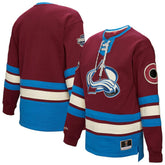 Colorado Avalanche - Mitchell & Ness Women's Heritage Lace-Up Pullover Sweatshirt Burgundy