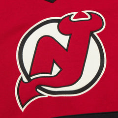 New Jersey Devils - Mitchell & Ness Women's Heritage Lace-Up Pullover Sweatshirt Red