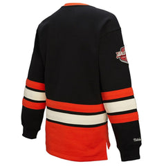 Philadelphia Flyers - Mitchell & Ness Women's Heritage Lace-Up Pullover Sweatshirt Black