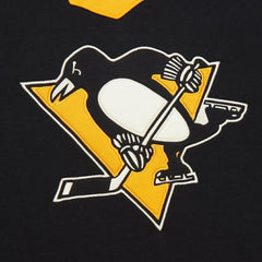 Pittsburgh Penguins Mitchell & Ness Women's Heritage Lace-Up Pullover Sweatshirt Black