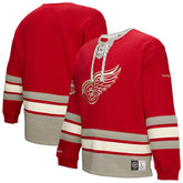 Detroit Red Wings - Heritage Lace-Up Pullover Sweatshirt Red