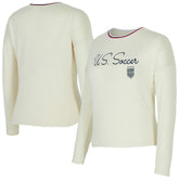USWNT Concepts Sport Women's Kaki Hacci Knit Pullover Sweatshirt - Cream