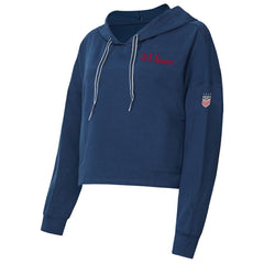 USWNT Concepts Sport Women's Elevation Tri-Blend Long Sleeve Pullover Hoodie - Navy