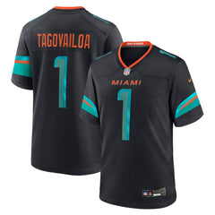 Tua Tagovailoa Miami Dolphins 2025 Rivalries Collection Game Jersey Pitch Blue - Nike