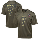 C.J. Stroud Houston Texans Youth 2025 Salute to Service Game Jersey Olive - Nike