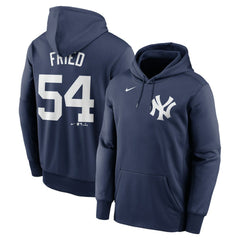 Max Fried New York Yankees Nike Name & Number Pullover Hoodie Clearance