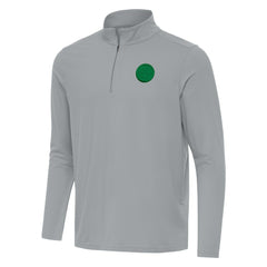 Pittsburgh Steelers Antigua St Patrick Day Intent Quarter-Zip Pullover Top Gray - NFL