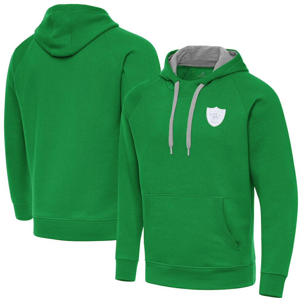 Las Vegas Raiders Antigua St. Patrick's Day Victory Pullover Hoodie Kelly Green - NFL