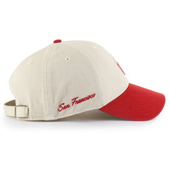 San Francisco 49ers '47 Fairfield MVP Throwback Adjustable Hat Cream/Scarlet - 47 brand