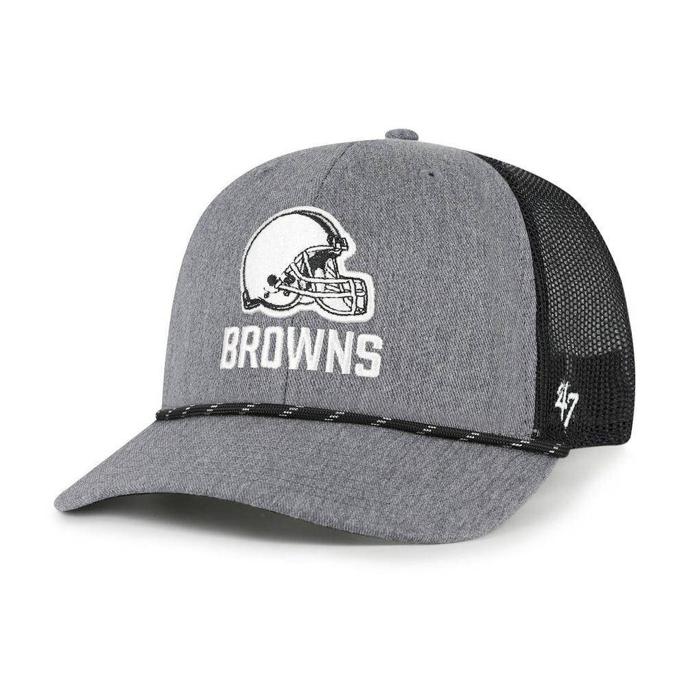 Cleveland Browns '47 Carbon Rope Trucker Adjustable Hat Heather Charcoal - 47 brand