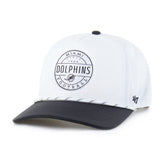 Miami Dolphins '47 Suburbia Hitch Two-Tone Adjustable Hat White/Black - 47 brand