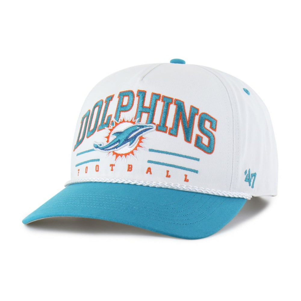 Miami Dolphins '47 Roscoe Two-Toned Hitch Adjustable Hat White/Aqua - 47 brand