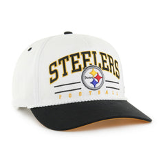 Pittsburgh Steelers '47 Roscoe Two-Toned Hitch Adjustable Hat White/Black - 47 brand