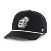 New Orleans Saints '47 Rope Hitch Adjustable Hat Black - 47 brand