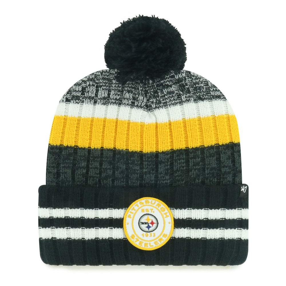 Pittsburgh Steelers '47 Quiver Cuffed Knit Hat with Pom - 47 brand