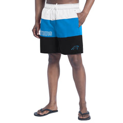 Carolina Panthers G-III Sports by Carl Banks Sunrise Volley Swim Shorts Black/Blue - NFL