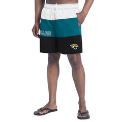Jacksonville Jaguars G-III Sports by Carl Banks Sunrise Volley Swim Shorts Black/Teal - NFL