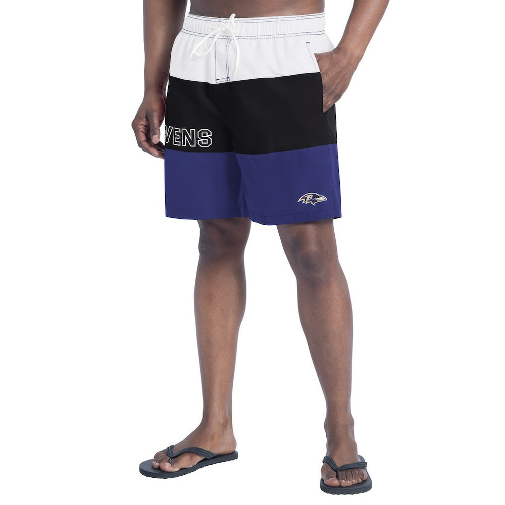Baltimore Ravens G-III Sports by Carl Banks Sunrise Volley Swim Shorts Purple/Black - NFL