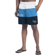 Tennessee Titans G-III Sports by Carl Banks Sunrise Volley Swim Shorts Navy/Light Blue - NFL