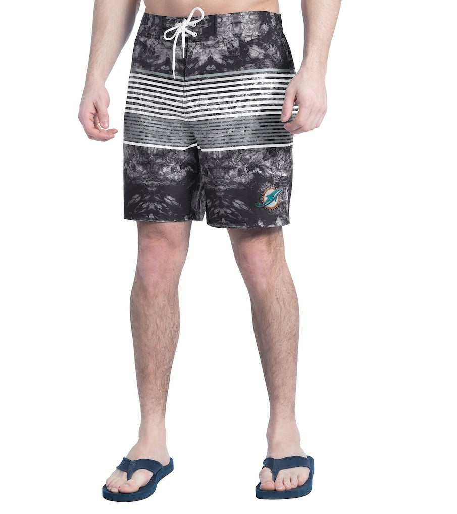 Miami Dolphins G-III Sports by Carl Banks Horizon Volley Swim Shorts Black/Gray - NFL