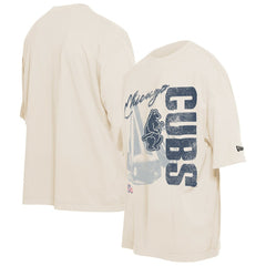 Chicago Cubs New Era Cooperstown Collection Oversized Throwback Distressed T-Shirt for sale