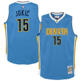 Mitchell & Ness - Nikola Jokic Denver Nuggets Youth 2016/17 Hardwood Classics Swingman Jersey - Light Blue