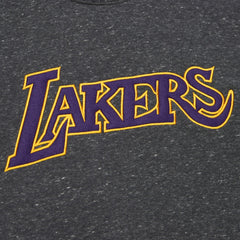 Mitchell & Ness - Los Angeles Lakers Black Out Collection Snow Washed Vintage Logo Pullover Sweatshirt - Black