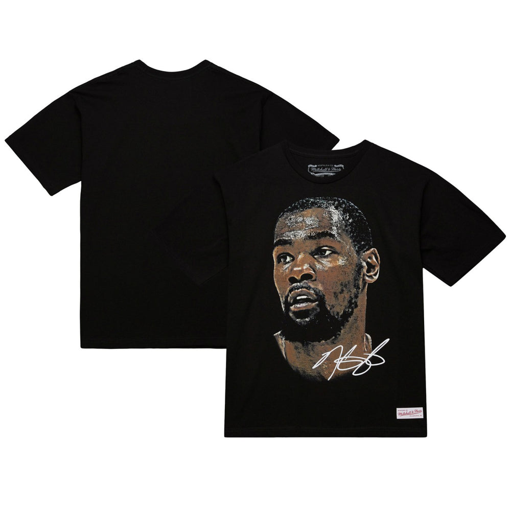 Mitchell & Ness - Kevin Durant NBA Unisex Real Big Face Player T-Shirt - Black