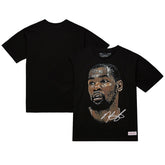Mitchell & Ness - Kevin Durant NBA Unisex Real Big Face Player T-Shirt - Black