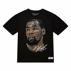 Mitchell & Ness - Kevin Durant NBA Unisex Real Big Face Player T-Shirt - Black
