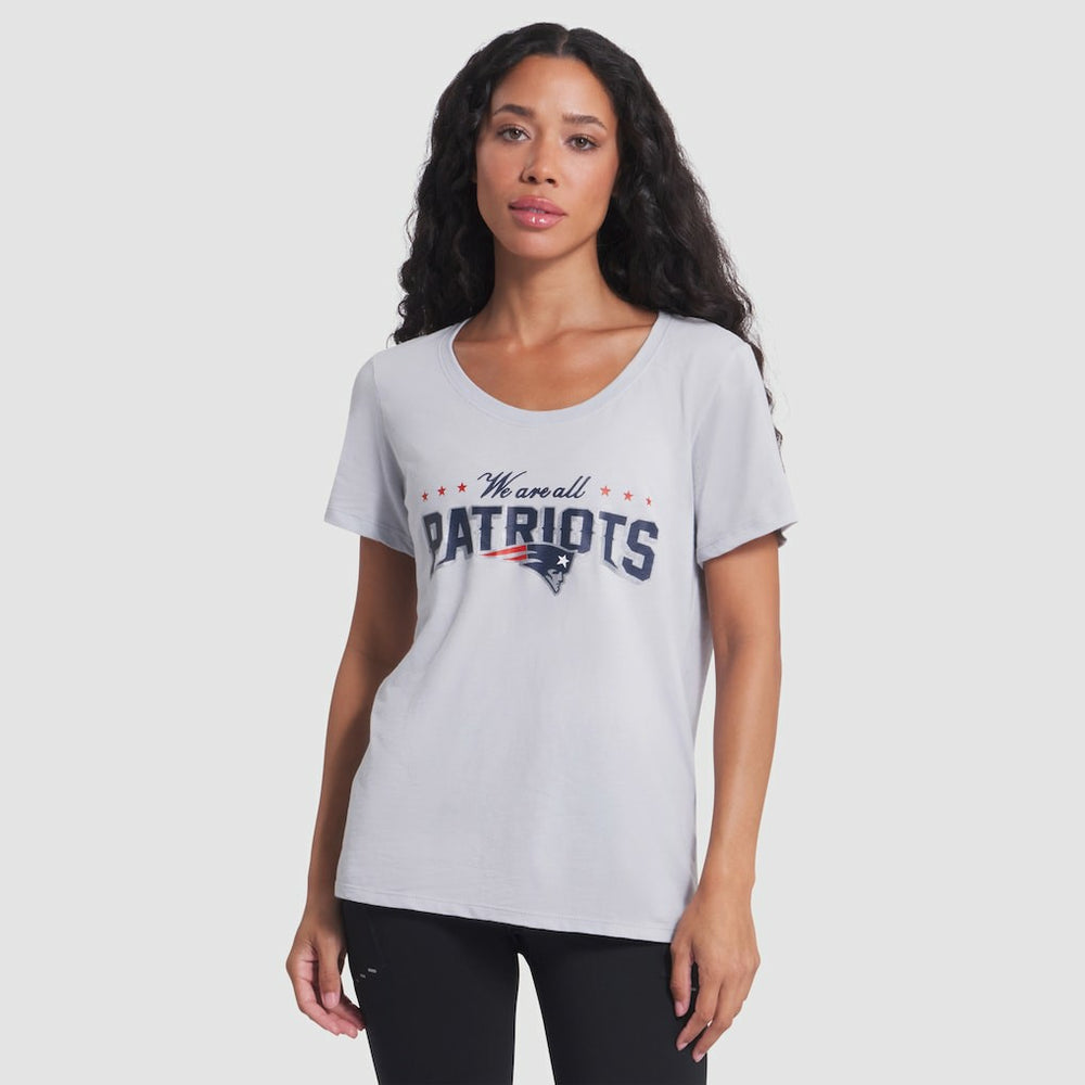 New England Patriots Women's 2025 Rivalries Collection Slub Dri-FIT T-Shirt Silver - Nike