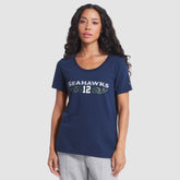 Seattle Seahawks Women's 2025 Rivalries Collection Slub Dri-FIT T-Shirt College Navy - Nike