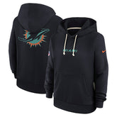 Miami Dolphins Women's 2025 Rivalries Collection Standard Issue Sideline Dri-FIT Hoodie Pitch Blue - Nike