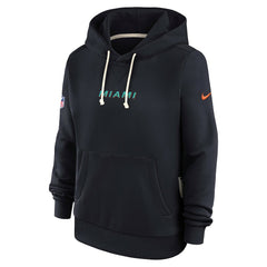 Miami Dolphins Women's 2025 Rivalries Collection Standard Issue Sideline Dri-FIT Hoodie Pitch Blue - Nike
