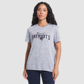 New England Patriots Women's 2025 Rivalries Collection Sideline Velocity Dri-FIT T-Shirt Silver - Nike