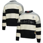 Los Angeles Dodgers Mitchell & Ness Women's Cooperstown Collection Blocked Fleece Pullover Sweatshirt- Gray/Black Sale