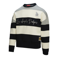 Los Angeles Dodgers Mitchell & Ness Women's Cooperstown Collection Blocked Fleece Pullover Sweatshirt- Gray/Black Sale