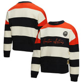 Houston Astros Mitchell & Ness Women's Cooperstown Collection Blocked Fleece Pullover Sweatshirt- Orange/Black Clearance
