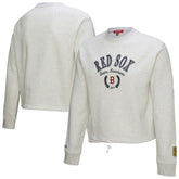 Boston Red Sox Mitchell & Ness Women's Cropped Toggle Pullover Sweatshirt Lifestyle