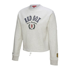 Boston Red Sox Mitchell & Ness Women's Cropped Toggle Pullover Sweatshirt Lifestyle