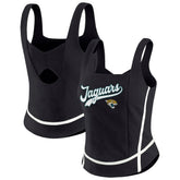 Jacksonville Jaguars WEAR by Erin Andrews Women's Square Neck Tank Top Black - NFL
