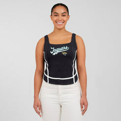 Jacksonville Jaguars WEAR by Erin Andrews Women's Square Neck Tank Top Black - NFL