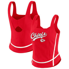Kansas City Chiefs WEAR by Erin Andrews Women's Square Neck Tank Top Red - NFL
