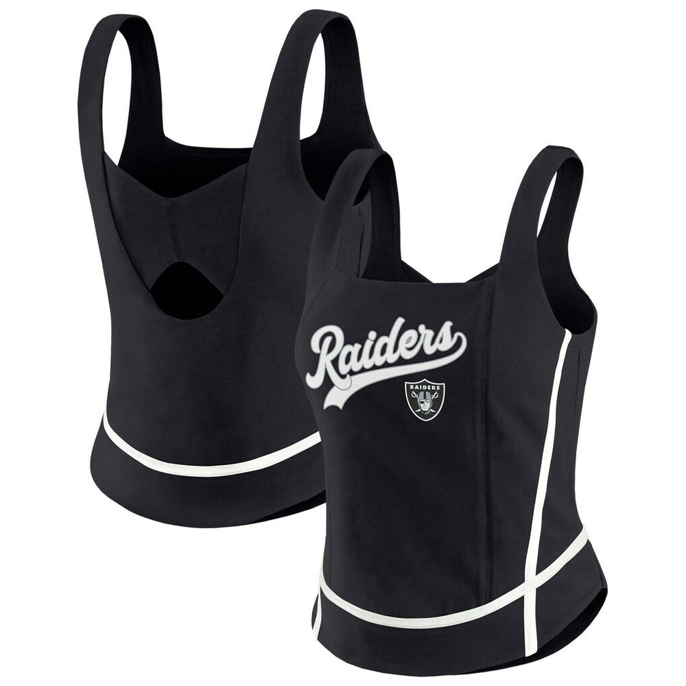 Las Vegas Raiders WEAR by Erin Andrews Women's Square Neck Tank Top Black - NFL