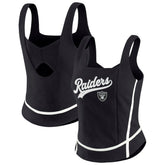 Las Vegas Raiders WEAR by Erin Andrews Women's Square Neck Tank Top Black - NFL