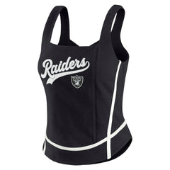 Las Vegas Raiders WEAR by Erin Andrews Women's Square Neck Tank Top Black - NFL