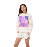 New York Mets Terez Women's Technicolor Oversized Pullover Sweatshirt for sale