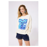 Chicago Cubs Terez Women's Technicolor Oversized Pullover Sweatshirt Online
